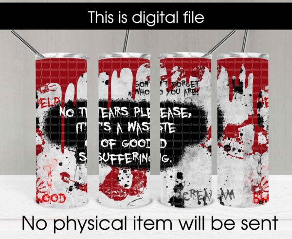 Scary Halloween Tumbler Sublimation Designs, 20oz Skinny Horror, 20oz Skinny straight Tumbler Sublimation Designs Digital download