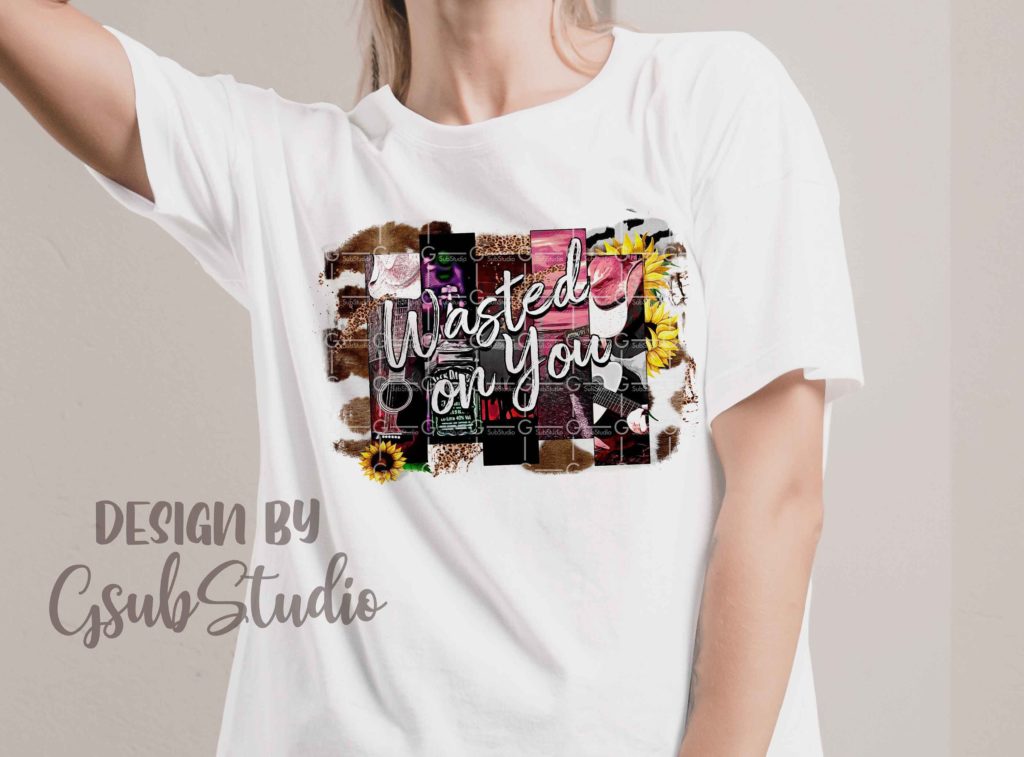 Wasted On You PNG Sublimation Morgan Wallen sublimation PNG, T-Shirt Design, Design Download, Sublimation Transfer, Country Sublimation, Country Western