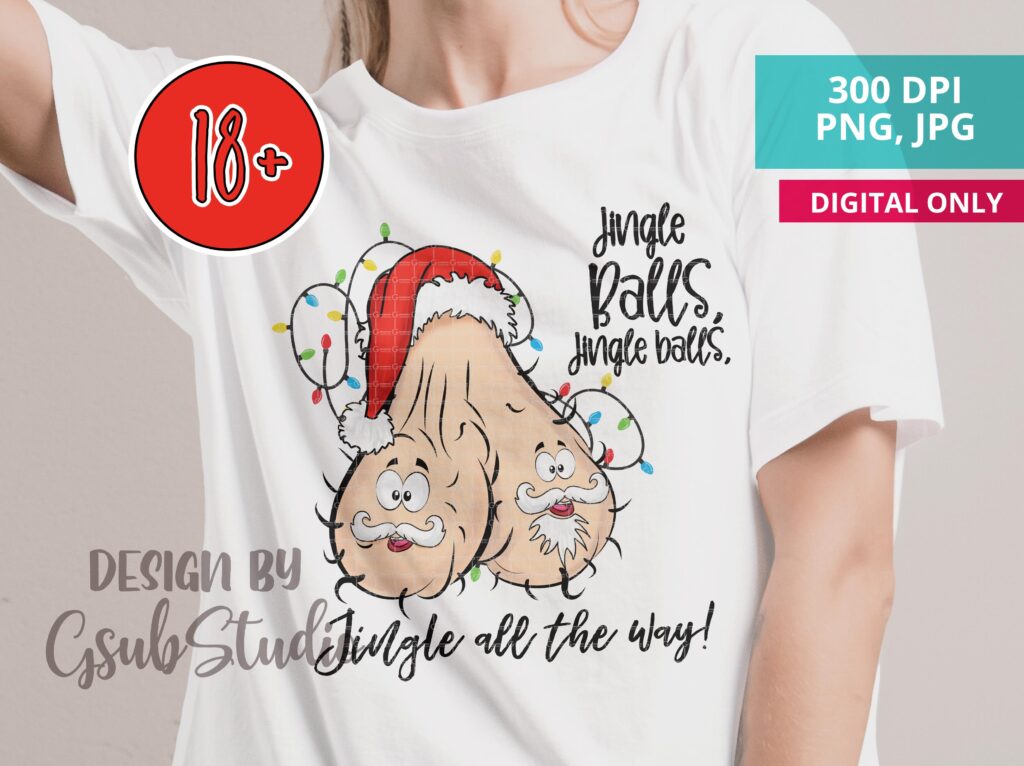 Jingle Balls PNG Adult Christmas Sublimation Design download, penis PNG, Christmas penis, 300 DPI, Instant Digital Download, dtg print