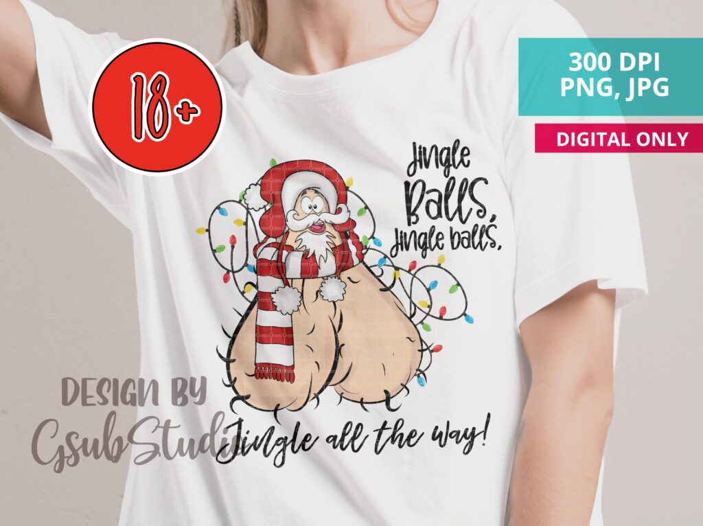 Jingle Balls PNG Adult Christmas Sublimation Design download, penis PNG, Christmas penis, 300 DPI, Instant Digital Download, dtg print