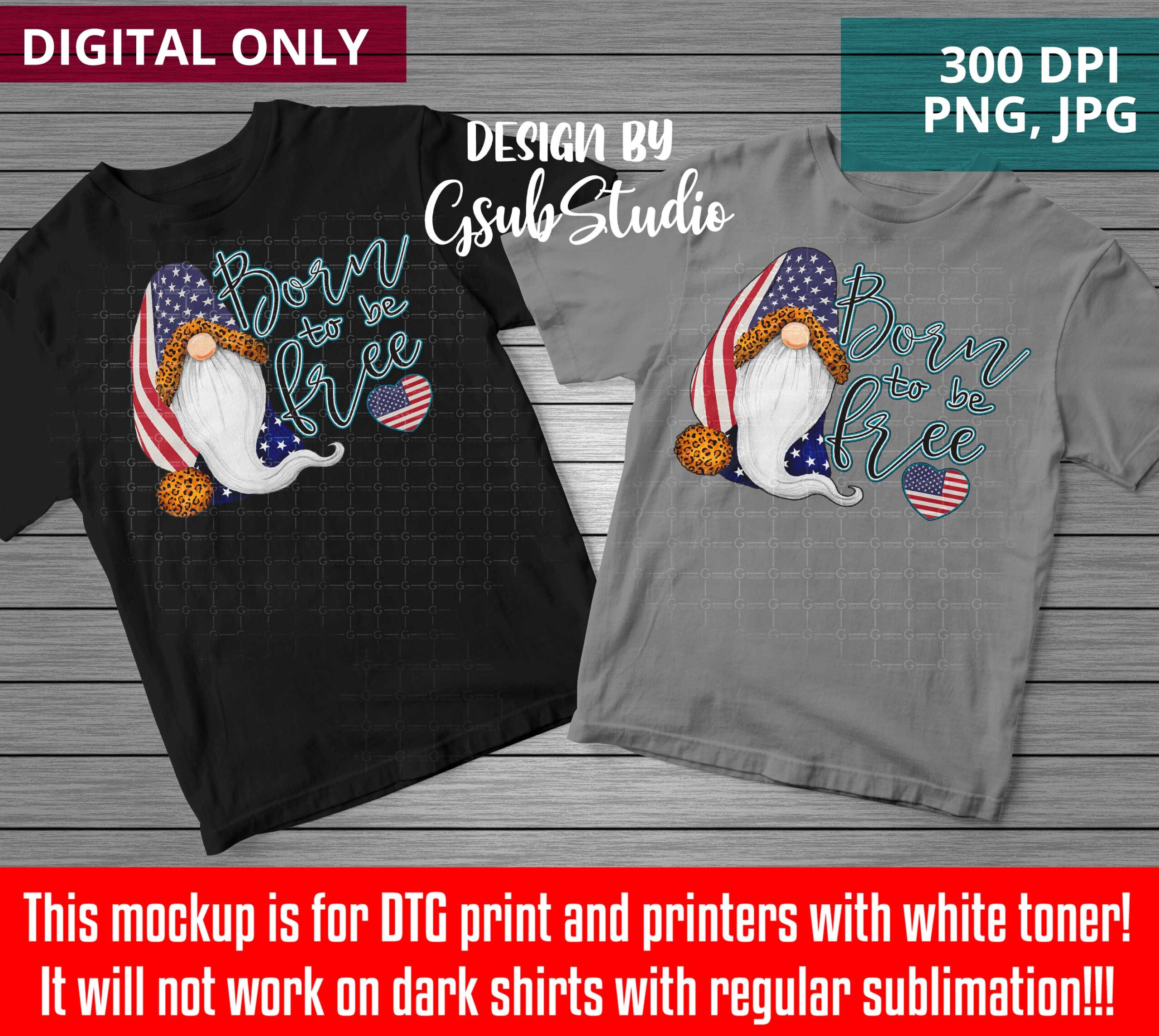 Free Sublimation Design for Shirts: 4th of July Design