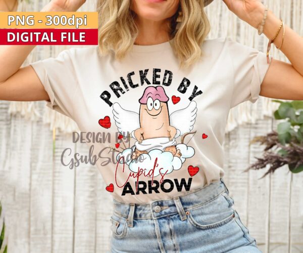 Adult Cupid penis Pricked by Cupid's Arrow Love Valentines Day Funny Adult Sublimation Design Digital download Dirty Valentine's Day t-shirt design, Naughty Valentine's Day